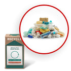 TerraCycle - Séparation de salle de bain - Zero Waste Box - 10 x 10 x 18 - Petite-Recyclez les déchets non organiques produits dans votre chambre et qui ne sont pas recyclables: Cela comprend les articles pour bébé, les livres et magazines, les lunettes, les bijoux, les accessoires de nettoyage, les tissus et vêtements, les articles d'ameublement, les emballages en papier, les accessoires de soins personnels, les produits pour animaux (non alimentaires), les emballages en plastique, les chaussures, les supp