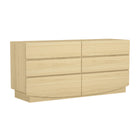 Manhattan Comfort - Ardea 72" Commode contemporaine à 6 tiroirs double - Chêne naturel-Assemblage facile avec le matériel et les instructions inclus