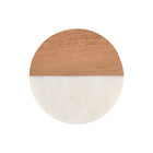 Maxwell & Williams - Collectif de Sous-verre Ronde Marbre & Blanc Acacia Sous-verre - Paquet de 12-Fabriqué en céramique résistant à la chaleur