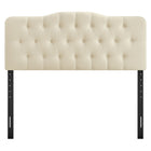 Modway - Annabel Mélange de lin premium Tête de lit complète, Lin-Tête de lit rembourrée en mousse dense