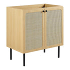 Modway - Chaucer 30" Vanette de salle de bain - Noir de chêne-Bassin en céramique