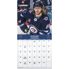 DateWorks - Calendrier Mural 16 Mois des Jets de Winnipeg 2025 - 12 po x 12 po - Bilingue-Des Sports