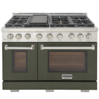 Kucht - 48 po Série KFX-X style professionnel au gaz naturel - Acier inoxydable/Vert olive-Brûleur rocket power de 21 000 btu pour un saisissage rapide