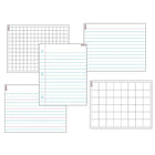 TREND enterprises Inc. Ensemble de tableaux effaçables à sec, assortis, 5 pièces-Blanc avec lignes pour écriture