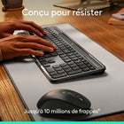Logitech - Signature Slim Solar+ K980, clavier sans fil - Graphite-Améliorez votre espace : un clavier de taille standard élégant et robuste avec une frappe familière de type ordinateur portable et conçu en plastique recyclé