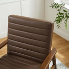 Modway - Jensen Cuir végane Chaise d’accent - Brun noyer-Mousse rembourrée