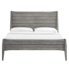Modway - Georgia Bois Lit plateforme Queen, Gris-Matelas non inclus
