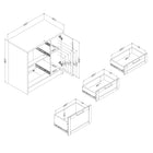 South Shore - Toscano - Îlot de cuisine 3 tiroirs avec porte - Blanc et Érable noix de muscade-Look farmhouse : ajoutez cet îlot de cuisine rustique à votre décor pour une ambiance des plus chaleureuses. Ses poignées en métal combinées à ses jolies portes cadrées sauront vous charmer au premier coup d’œil.