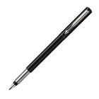 Parker - Stylo plume Vector - noir avec bordure chromée - pointe moyenne - encre bleue - languette à suspendre-Corps noir ultra-robuste et résistant aux rayures accentué d’une bordure de couleur chromée et de l’agrafe en tête de flèche exclusive