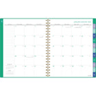 AT-A-GLANCE - Agenda hebdomadaire/mensuel BADGE géo 2026 - 11 po H x 8 1/2 po l - vert - bilingue-Couverture en poly durable avec des accents métalliques