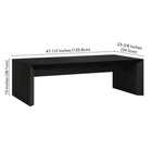 Hudson&Canal - Table basse rectangulaire Oswin , 48 po de largeur, grain noir-9