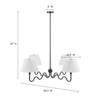 Modway - Wave Gribouillis à 4 bras Lumière suspendue - Noir-Bras gribouillis