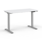 Humanscale - Table assis-debout eFloat Go 2.0 - 24 po x 48 po - surface stratifiée blanche/piètement argenté-Grâce à des moteurs conçus sur mesure dans chaque pied, eFloat Go 2.0 compte parmi les tables les plus silencieuses offertes aujourd’hui