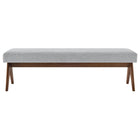 Modway - Lyra 63" Tissu tapis Banc - Gris clair-7