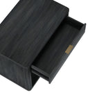 Manhattan Comfort - Table de nuit moderne Evelyn 32" à 1 tiroir - gris charbon-Conception de base de balai à plateforme surélevée permettant un nettoyage facile