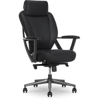 La-Z-Boy - Fauteuil de bureau exécutif Venetta - Noir-Conception à dossier haut avec matériaux de qualité supérieure