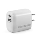 HyperGear - Chargeur mural double port USB-C 30 W et USB-A 18 W - Blanc-Chargez deux appareils à la fois