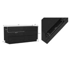 Manhattan Comfort - Ardea 72" Commode contemporaine à 6 tiroirs, double - noir-Six tiroirs de rangement offrant un espace généreux pour garder les vêtements et les essentiels du quotidien bien organisés