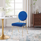 Modway - Craft Performance Velvet Fauteuil d’appoint de salle à manger - Marine d’or-Rembourrage en mousse dense