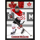 Connor McDavid Team Canada 20x29 Skating sur toile - Toile encadree - 22" x 31"-Impression sur toile de qualité supérieure avec bordures enveloppées