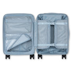 Travelite - Epicure 19 po Valise de cabine rigide - Niagra Mist-Plus de stabilité grâce aux huit roues pivotantes d'un diamètre de 2,25 pouces.