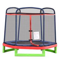 Outsunny - Trampoline robuste 7 pi pour enfants, jouets d’extérieur - rouge-Conception robuste et haute stabilité 