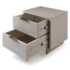 Manhattan Comfort - Table de nuit moderne Granville 18,11" à 2 tiroirs - Gris clair - Lot de 2-10