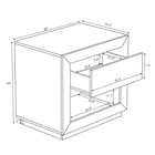 Manhattan Comfort - Table de nuit contemporaine Soren 26" à 1 tiroir - Chêne blanchi-Comprend un grand tiroir pour le rangement dissimulé et une niche ouverte pour les essentiels du quotidien