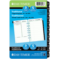 Day-Timer - Recharge datee 2025 2 pages/jour de bureau - 8 1/2 po H x 5 1/2 po l - bilingue-Format des pages : 8 1/2 po H x 5 1/2 po l
