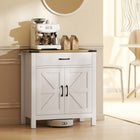 HOMCOM - Buffet 30,5 po L - armoire de rangement - blanc-Grand espace de rangement avec un tiroir et une armoire pour ranger les articles de cuisine 