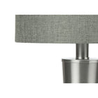 Monarch Specialties - Luminaire - 24 po H Lampe De Table - Port Usb Inclus - Ensemble De 2 - Métal Nickelé - Abat-Jour Gris-Montage mineur est requis avec des instructions illustrées incluses. conçues en toute confiance à partir de matériaux durables, ces lampes bénéficient d'une garantie limitée de 2 ans contre les défauts de fabrication, pour votre plus grande satisfaction
