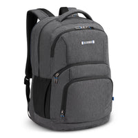 Nextech - Sac à dos d'affaires avec compartiment pour ordinateur portable 17,3 po - 36 L, Gris-Restez organisé grâce à cinq compartiments à fermeture éclair, un organisateur interne et deux poches latérales en filet