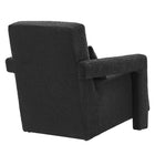 Modway - Mirage Boucle Tapis Fauteuil - Noir-Capsules de pied non marquées