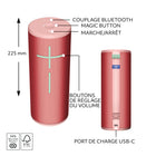 Ultimate Ears - MEGABOOM 4 enceinte Bluetooth portable étanche, Rouge-Enceinte sans fil résistante aux chutes, avec longue portée: profitez d'une portée sans fil de 45 mètres et d'une résistance aux chutes jusqu’à 1 mètre