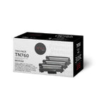 Premium Tone - Brother TN760 Toner Compatible - Paquet de 3-Couleur: Noir