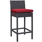 Modway - Convene Terrasse extérieure Tissu Tabouret de bar - Espresso Rouge-Pour divertir ou pour un usage quotidien