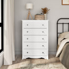 PrepacMC – Commode à 5 tiroirs Monterey, 45 1/4 po, blanc-Nombre de tiroirs : 5, dimensions internes : 5 haut. x 24 3/4 larg. x 12 1/2 prof. (po)