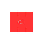 Garvey - etiquettes vierges rouges fluorescentes compatibles avec les etiqueteuses Avery,Dennison,216,Sato PB-2,15000 etiquettes-etiquettes rouges vierges Garvey à deux lignes; 8 caracteres sur 8 caracteres