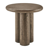 Modway - Tori Rond de 20 pouces Terrasse extérieure Béton Table d’appoint - Noyer vieilli-Construction en béton massif