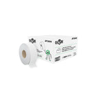 Globe Commercial - Rouleau de papier hygiénique géant JRT2000 - 1 pli - Blanc - 2000 pi/paquet - Paquet de 12-Diamètre du noyau de 3,3 pouces et rouleau total diamètre de 8,66″