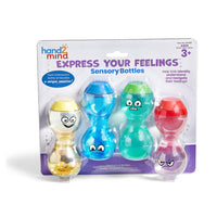 Hand2Mind - Bouteilles sensorielles Exprimez vos sentiments-Chaque bouteille imite une émotion, une couleur et un élément interactif uniques