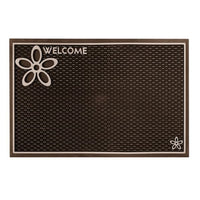 Floor Choice – Tapis d’accueil Dassi - 22 po L x 14 po l - Brun-Design brun élégant avec motif raffiné pour les entrées