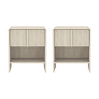 Manhattan Comfort - Table de nuit contemporaine Novara 22" à 1 tiroir - Chêne blanchi-Conception compacte et fonctionnelle idéale pour les chambres, les chambres d'amis ou les petits espaces