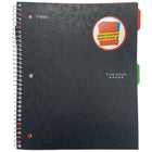 Five Star - Cahier à code de couleurs avec séparateurs – 10 1/2 po H x 8 po l – 240 pages – Noir-Numérisez, étudiez et organisez vos notes avec l'application Five Star study app