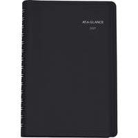 AT-A-GLANCE - Cahier de rendez-vous quotidien 2027 - 8 po H x 4 7/8 po l - noir - bilingue-12 mois : janvier 2027 à décembre 2027