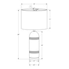 Monarch Specialties - Luminaire - 28 po H Lampe De Table - Résine Grise - Abat-Jour Noir - Contemporain - Moderne-La garantie limitée de 2 ans contre tout défaut assure la tranquillité d'esprit d'un éclairage d'accentuation de qualité