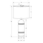 Monarch Specialties - Luminaire - 28 po H Lampe De Table - Résine Grise - Abat-Jour Noir - Contemporain - Moderne-La garantie limitée de 2 ans contre tout défaut assure la tranquillité d'esprit d'un éclairage d'accentuation de qualité