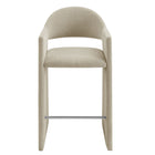 Modway - Talia 41 pouces Tissu rembourré Tabouret de bar - Lin-Arrivée entièrement assemblée