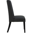 Modway - Baron Vinyle Chaise à manger Ensemble de 2 - Noir-Pieds en caoutchouc massif