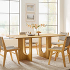 Modway - Rivian Rectangulaire 70 po Bois Table à manger, Chêne-Sièges 6 à 8